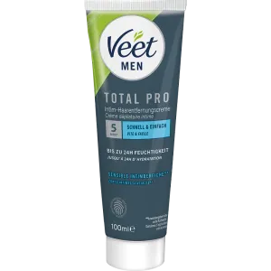 Veet Men Intim-Haarentfernungs-Set, Haarentfernungscreme Intimbereich + Pflegebalsam, 150ml