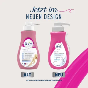 Veet PURE Haarentfernungscreme Körper & Beine, trockene Haut, 100ml