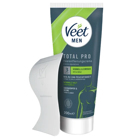 Veet Men Haarentfernungscreme Oberkörper & Beine, normale Haut, 200ml