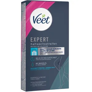 Veet EXPERT Kaltwachsstreifen Beine & Körper, alle Hauttypen, 20 Stück