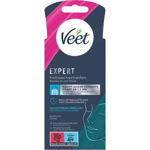 Veet EXPERT Kaltwachsstreifen Gesicht, alle Hauttypen, 20 Stück 10