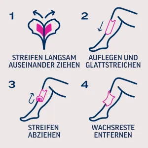 Veet PURE Kaltwachsstreifen Beine & Körper, sensible Haut, 40 Stück