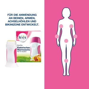 Veet Easy Wax Roll On System, Applikator + 50ml Patrone