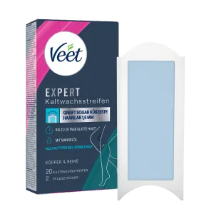 Veet EXPERT Kaltwachsstreifen Beine & Körper, alle Hauttypen, 20 Stück