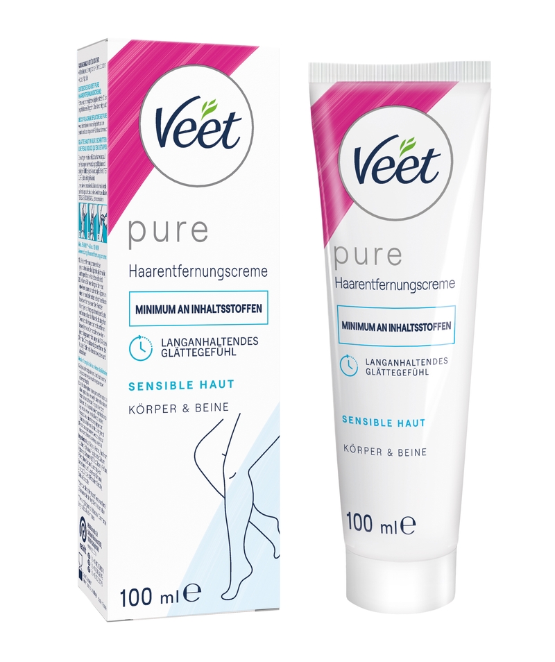 | Beine und Haut sensible Enthaarungscreme Pure Veet für Körper Veet
