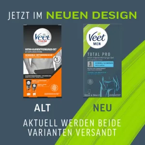 Veet Men Intim-Haarentfernungs-Set, Haarentfernungscreme Intimbereich + Pflegebalsam, 150ml