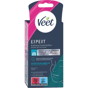 Veet EXPERT Kaltwachsstreifen Gesicht, alle Hauttypen, 20 Stück 10