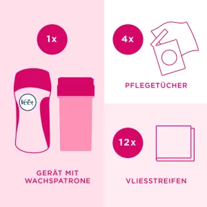 Veet Easy Wax Roll On System, Applikator + 50ml Patrone