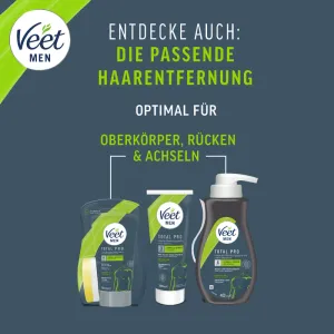 Veet Men Intim-Haarentfernungs-Set, Haarentfernungscreme Intimbereich + Pflegebalsam, 150ml
