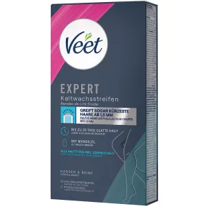 Veet EXPERT Kaltwachsstreifen Beine & Körper, alle Hauttypen, 20 Stück