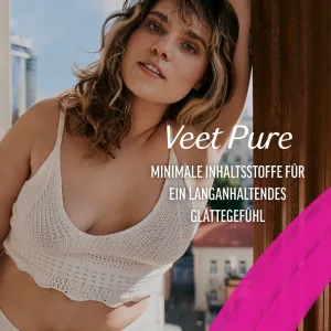 Veet PURE Haarentfernungscreme Körper & Beine, sensible Haut, 90ml