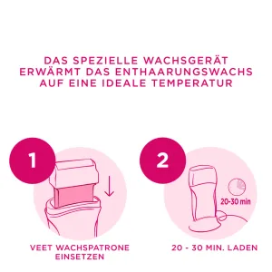 Veet Easy Wax Roll On System, Applikator + 50ml Patrone