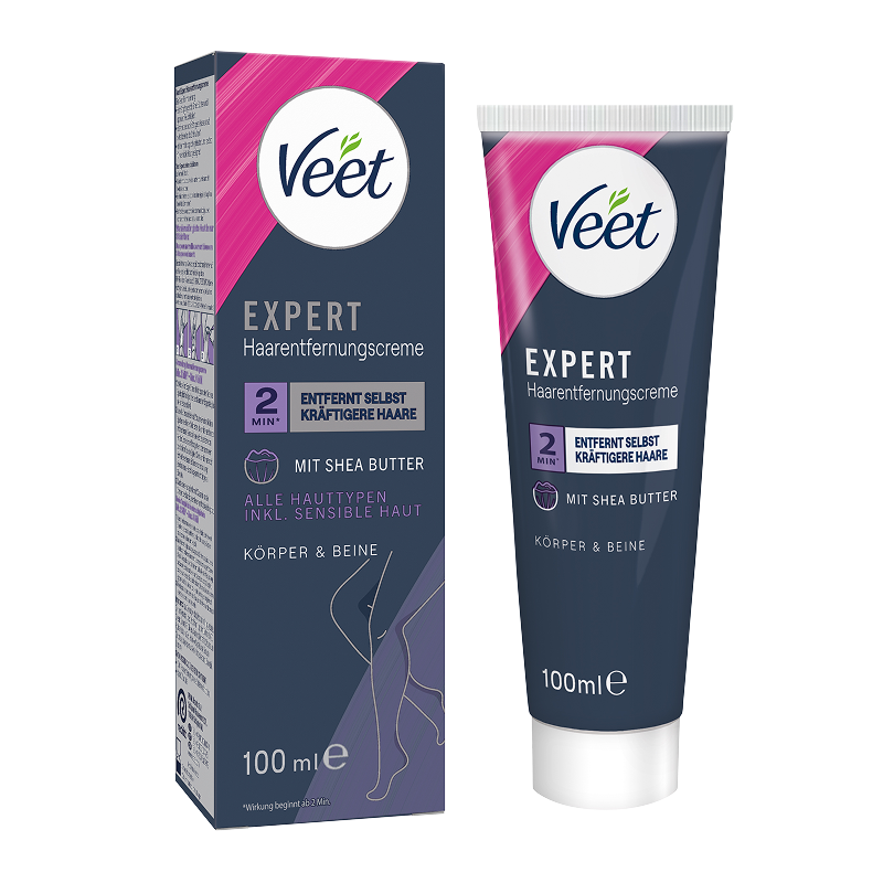 Veet EXPERT Haarentfernungscreme Körper & Beine, alle Hauttypen, 100ml